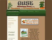 Tablet Screenshot of gusechristmastrees.com